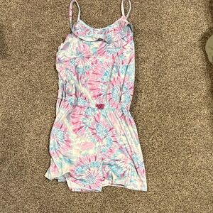 Wonder Nation Pink and Blue Tie-Dye Bodysuit